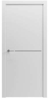 МЕЖКОМНАТНЫЕ ДВЕРИ "РОДОС" Paint-7 глухое, белый мат АКР, с молдингом 