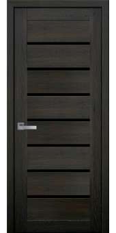 МЕЖКОМНАТНЫЕ ДВЕРИ Мода ПВХ ULTRA Леона с черным стеклом