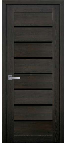 МІЖКІМНАТНІ ДВЕРІ НОВИЙ СТИЛЬ Мода ПВХ ULTRA Лєона з чорним склом