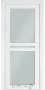 МІЖКІМНАТНІ ДВЕРІ ТЕРМІНУС NanoFlex 104 (засклена) в кольорі білий матовий