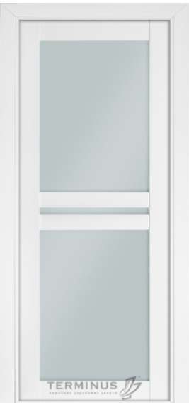 МІЖКІМНАТНІ ДВЕРІ ТЕРМІНУС NanoFlex 104 (засклена) в кольорі білий матовий